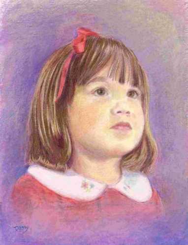 Pencil Paintings - Pencil Portrait - Prismacolor Portrait - Child's Portrait